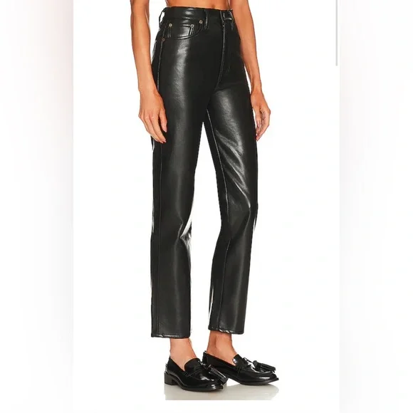NWT AGOLDE Leather Pants
